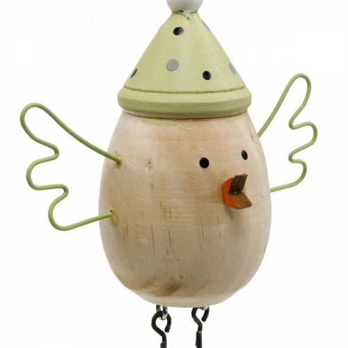 Floristik24 Décoration de printemps, oiseaux en bois, oiseau d&#39;hiver avec chapeau, étiquette en bois 4 pièces