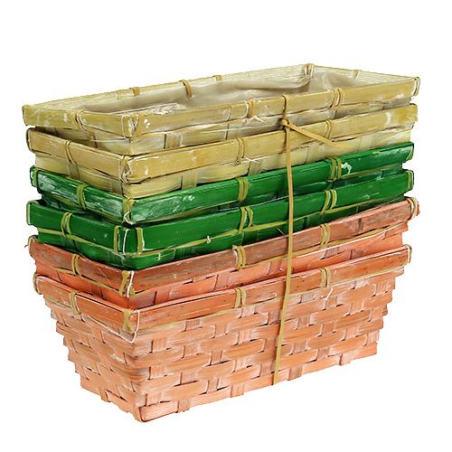 Article Panier à ressorts 25x13x9cm orange, jaune, vert 6 pcs