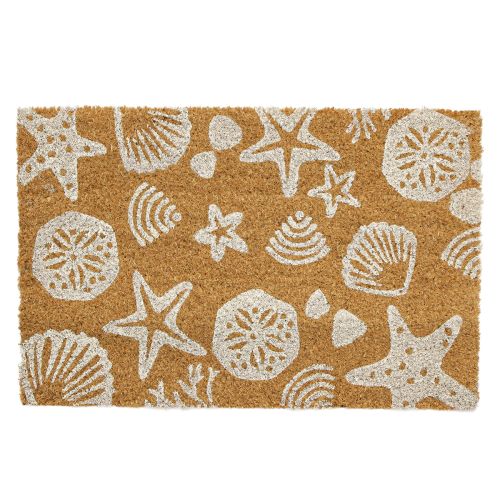 Floristik24 Paillasson coquillages étoile de mer paillasson noix de coco 58×38cm