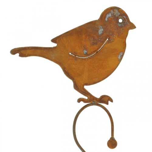 Article Oiseau décoratif en métal, cintre à nourriture, décoration de jardin en acier inoxydable L38cm