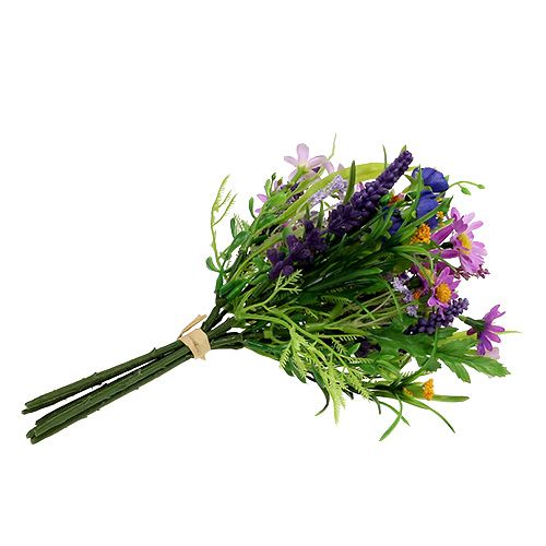 Floristik24 Bouquet de pâquerettes fuchsia avec lavande 24 cm