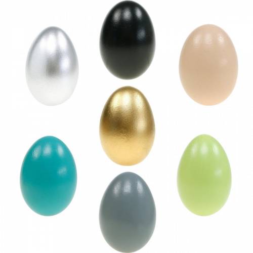 Article Oeufs d&#39;oie oeufs soufflés décoration de Pâques différentes couleurs 12 pcs
