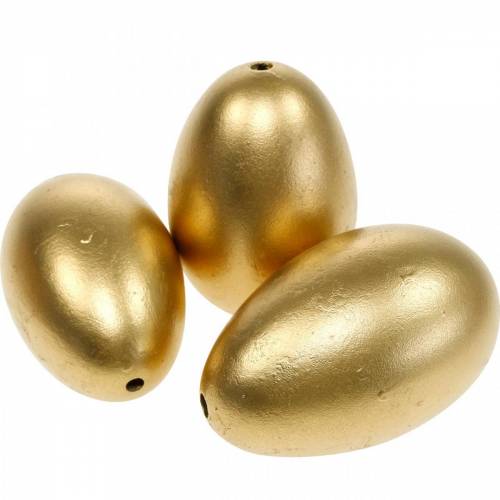Œufs d&#39;oie dorés soufflés Décoration de Pâques 10 pièces