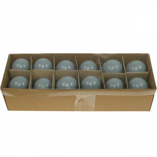 Floristik24 Oeufs d'oie oeufs soufflés gris décoration de Pâques paquet de 12