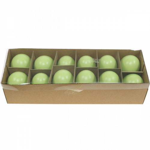 Floristik24 Oeufs d&#39;oie oeufs soufflés vert pastel décoration de Pâques 12 pcs