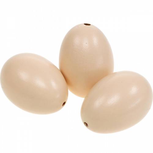 Floristik24 Oeufs d'oie oeufs soufflés à la crème décoration de Pâques 12 pcs