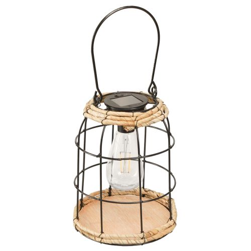 Article Lanterne de Jardin Lampe Solaire de Jardin Métal Noir Ø17cm