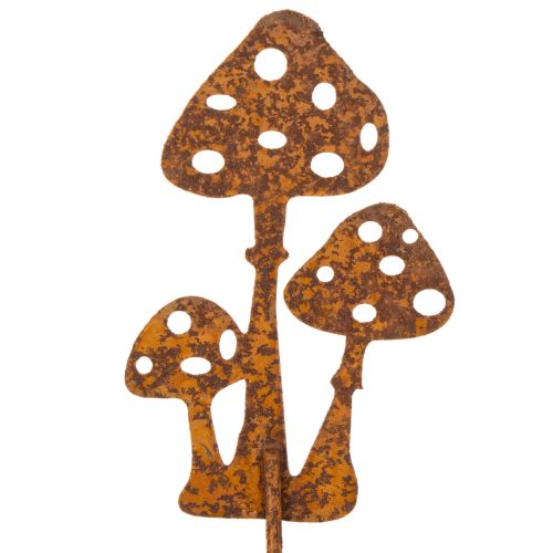 Tuteur de jardin en acier patiné, tuteur décoratif pour amanite tue-mouches, 10 cm, lot de 6 | Floristik24.be