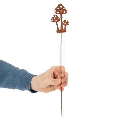 Tuteur de jardin en acier patiné, tuteur décoratif pour amanite tue-mouches, 10 cm, lot de 6 | Floristik24.be
