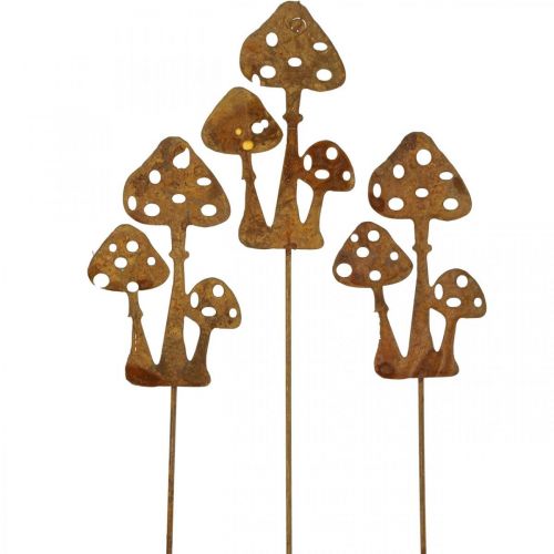 Article Bouchon de jardin bouchon décoratif agaric mouche patiné 10cm 6 pièces