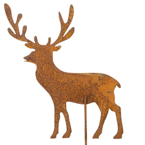 Piquet de jardin, acier patiné, cerf, étoile, sapin, H14/20, 3 pièces | Floristik24.be