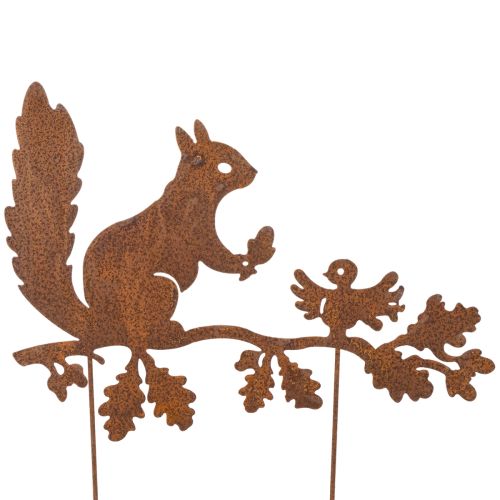 Écureuil décoratif de jardin sur piquet, métal vieilli, 42 cm de haut, 3 pièces acheter | Floristik24.be