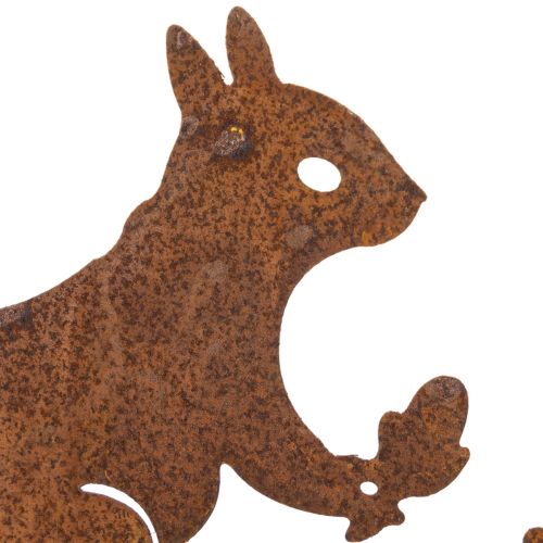 Écureuil décoratif de jardin sur piquet, métal vieilli, 42 cm de haut, 3 pièces | Floristik24.be