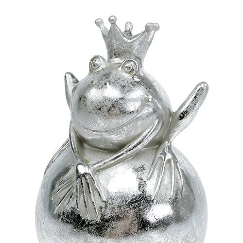 Floristik24 Bouchon de jardin grenouille argent 22cm 1m