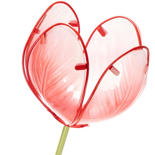 Article Tuteur tulipe en verre pour jardin - Décoration élégante pour jardin et balcon, 94 cm