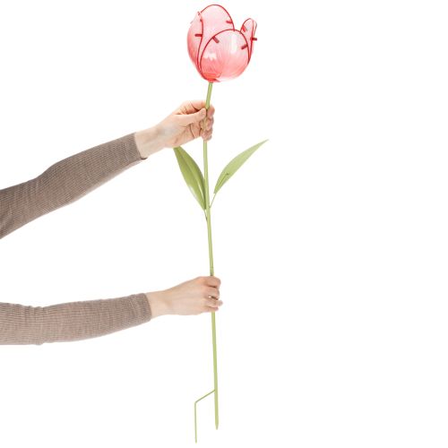 Article Tuteur tulipe en verre pour jardin - Décoration élégante pour jardin et balcon, 94 cm