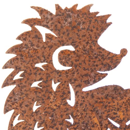 Piquet de jardin décoratif à motif hérisson rouille pour l'été et l'automne, 53 cm | Floristik24.be