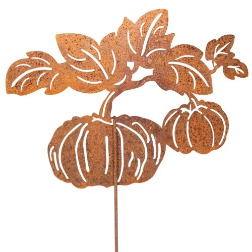 Tuteur de jardin à motif citrouille, décoration en métal, finition rouille, 100 cm | Floristik24.be