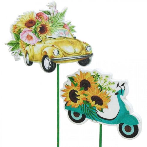 Article Piquet de jardin voiture, décoration cadeau permis de conduire L24/24.5cm 16pcs