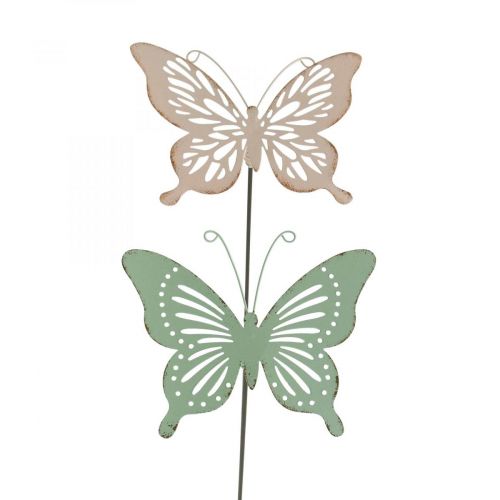 Piquet de lit en métal papillon rose vert 10,5x8,5cm 4pcs