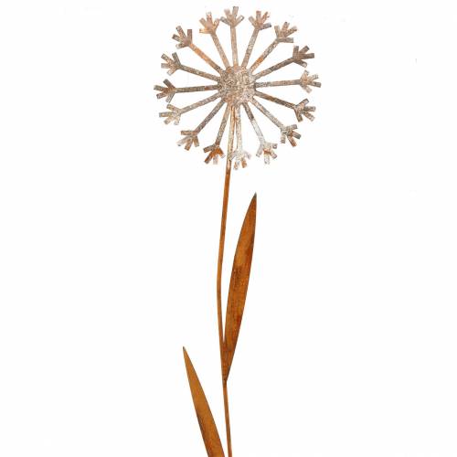 Floristik24 Bouchon de jardin pissenlit patine métal Ø18 H88cm