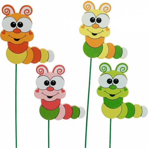 Article Piquet de jardin chenille fleur piquet décoration de printemps décoration d&#39;été 16 pièces