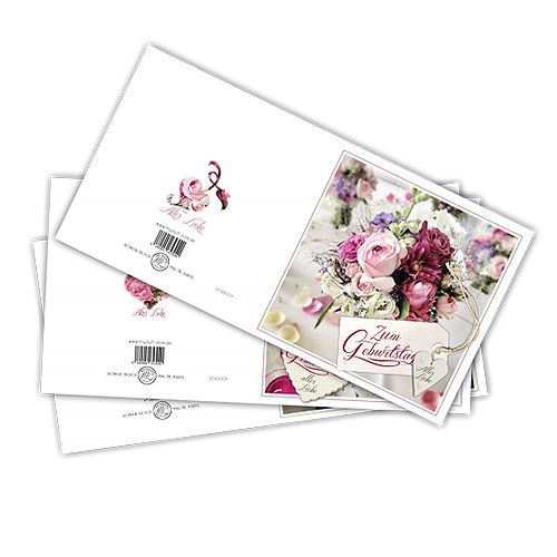 Floristik24 Cartes d'anniversaire avec enveloppe 12,5 x 12,5 cm 3pcs