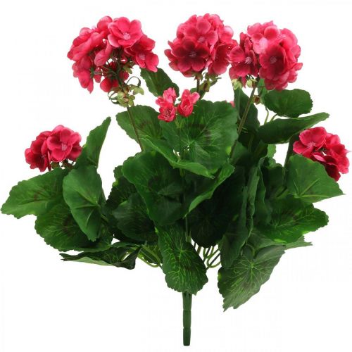 Floristik24 Fleur artificielle de géranium rose fleur de balcon artificielle 7 fleurs H38cm