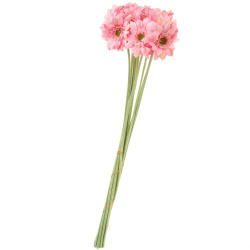 Floristik24 Gerbera rose artificiel 47cm 12pcs