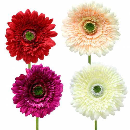 Article Gerbera artificiel 62cm Différentes couleurs