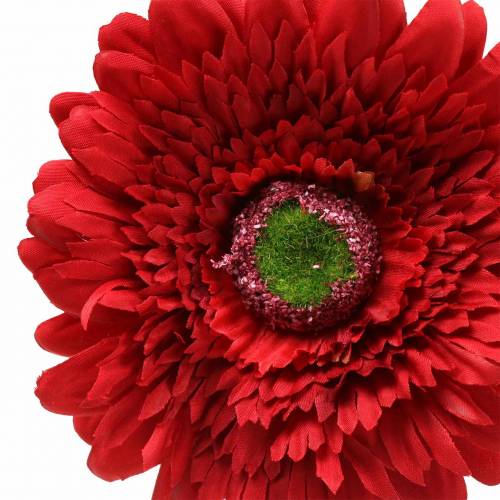 Floristik24 Gerbera rouge artificiel 62cm 6pcs