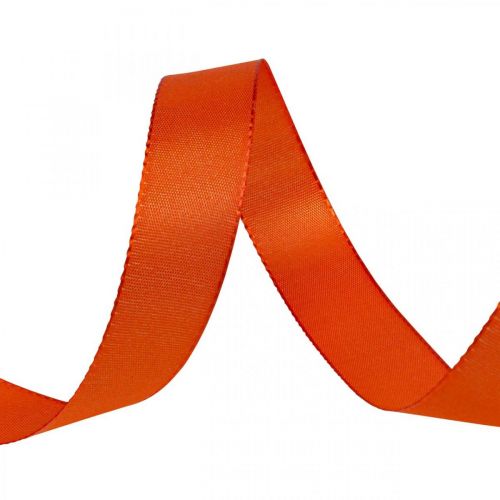 Article Ruban cadeau et décoration Ruban soie orange 25mm 50m