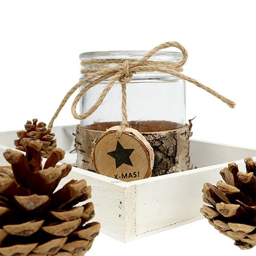 Floristik24 Plateau de coffret cadeau avec verres à bougie