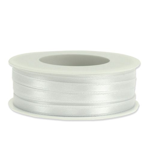 Article Ruban cadeau décoratif blanc 6 mm 50 m