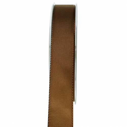 Ruban cadeau et décoration marron 25mm 50m