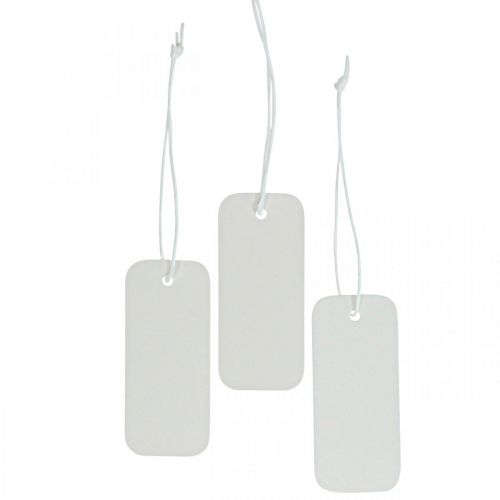Floristik24 Étiquette cadeau papier blanc 8×3.5cm 100p