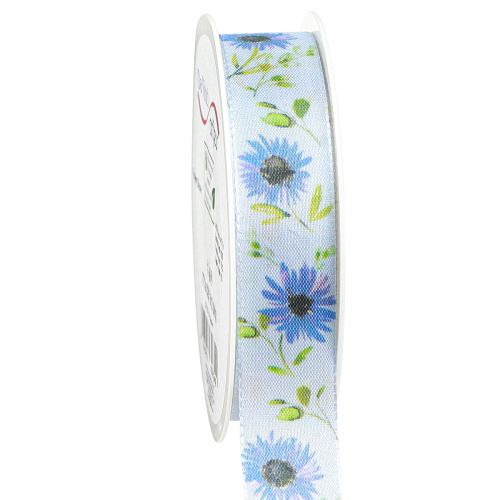 Article Ruban cadeau ruban bleuet ruban de soie bleu 25mm 18m