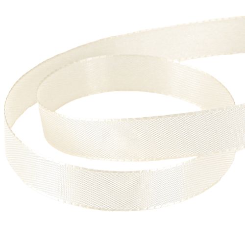 Article Ruban cadeau ruban décoratif ruban taffetas crème 15mm 50m