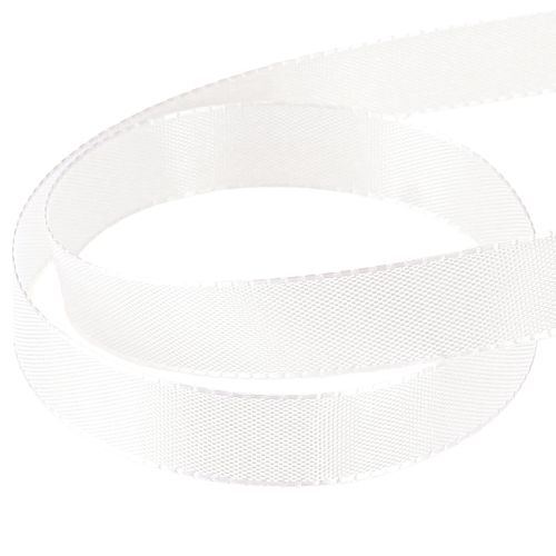 Article Ruban cadeau ruban décoratif ruban taffetas blanc 15 mm 50 m