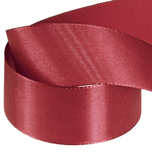 Article Ruban cadeau ruban décoratif taffetas Bordeaux 40mm 50m