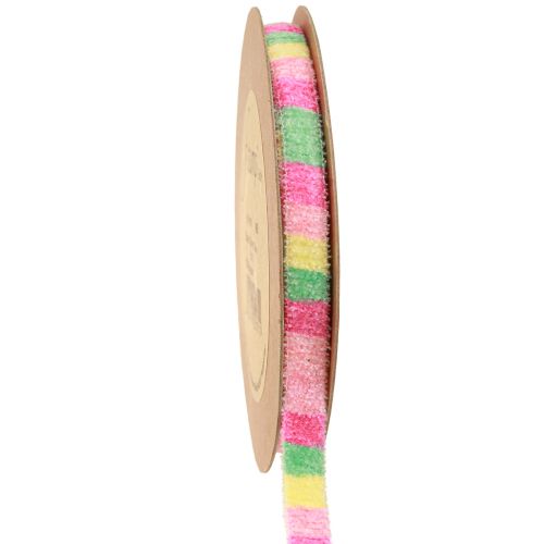 Article Ruban cadeau tissu éponge ruban décoratif rayures colorées 10mm 10m