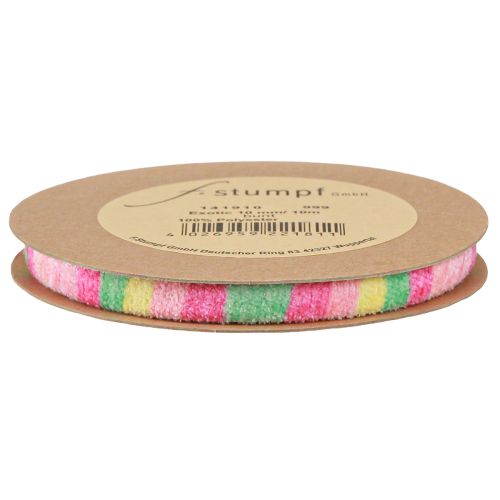 Article Ruban cadeau tissu éponge ruban décoratif rayures colorées 10mm 10m