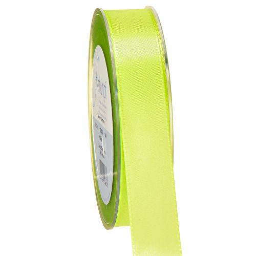 Floristik24 Ruban cadeau vert citron 25 mm 50 m
