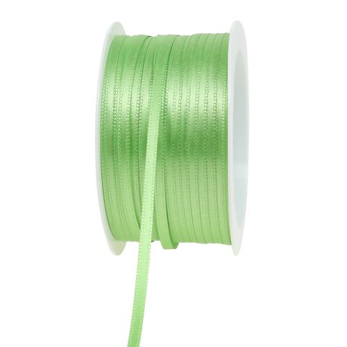 Floristik24 Ruban cadeau vert clair 3mm 50m