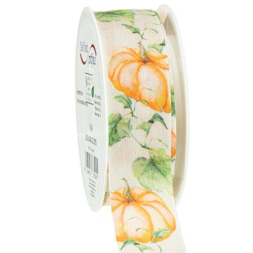 Article Ruban cadeau citrouille orange automne 40 mm 15 m
