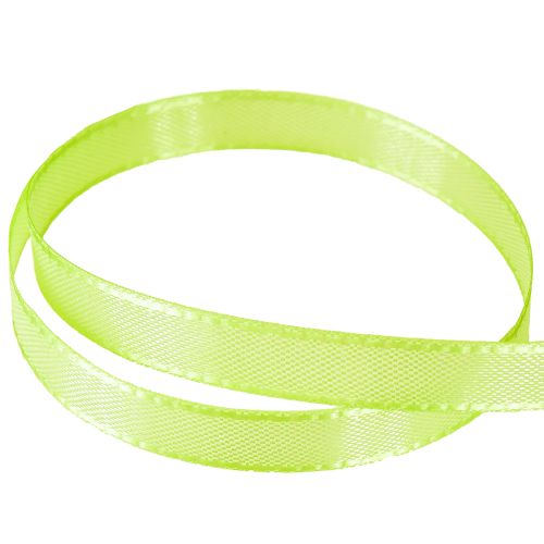 Article Ruban cadeau vert citron, ruban décoratif, ruban satin 8 mm, 50 m