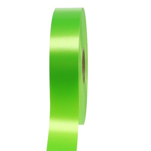 Ruban cadeau vert citron 30mm 100m