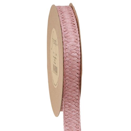 Floristik24 Ruban cadeau papier vieux rose ruban de papier tressé 20mm 10m