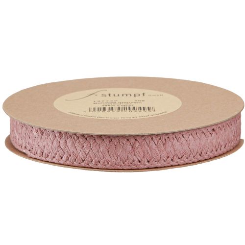 Article Ruban cadeau papier vieux rose ruban de papier tressé 20mm 10m