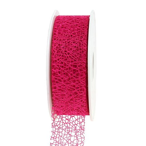 Floristik24 Ruban cadeau fuchsia 3 cm 10 m